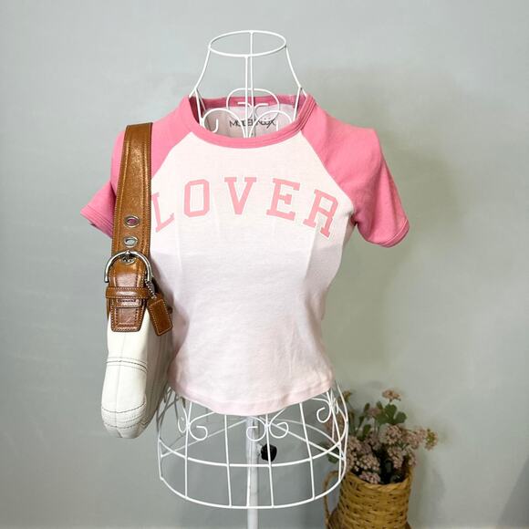 Cute lover pink baby tee - Picture 1 of 6